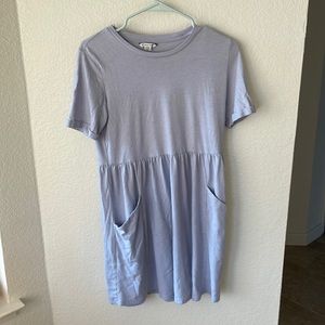 Light blue baby doll dress with pockets